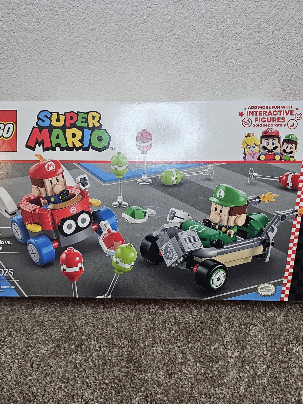 Lego Super Mario Red and Green Kart Duel Playset
